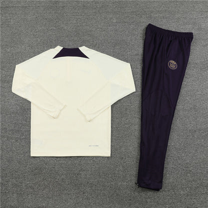 PSG Tracksuit-Cream and Dark Purple