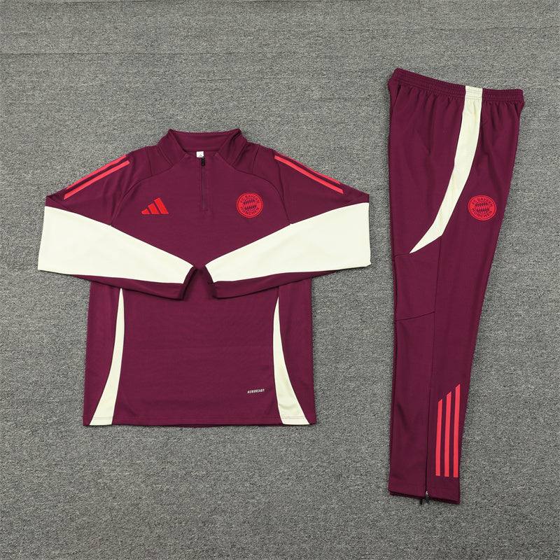 FC Bayern Munich Tracksuit-Maroon and White