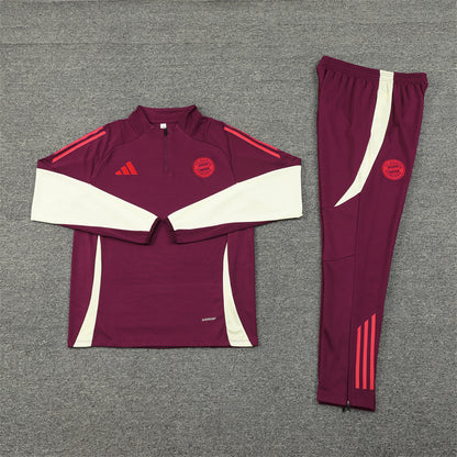 FC Bayern Munich Tracksuit-Maroon and White