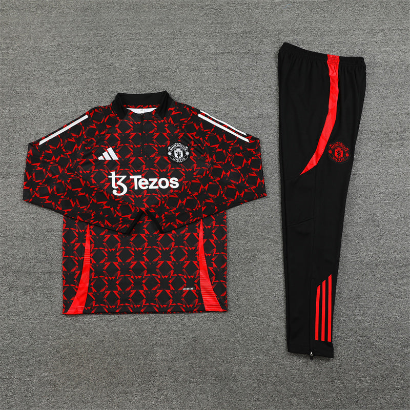 Manchester United Tracksuit-Red and Black