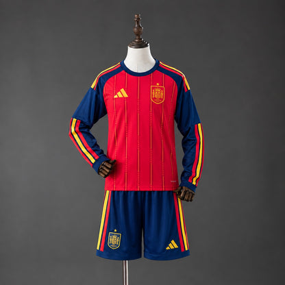 Spain 2026 Home Long-Sleeve Kids Kit