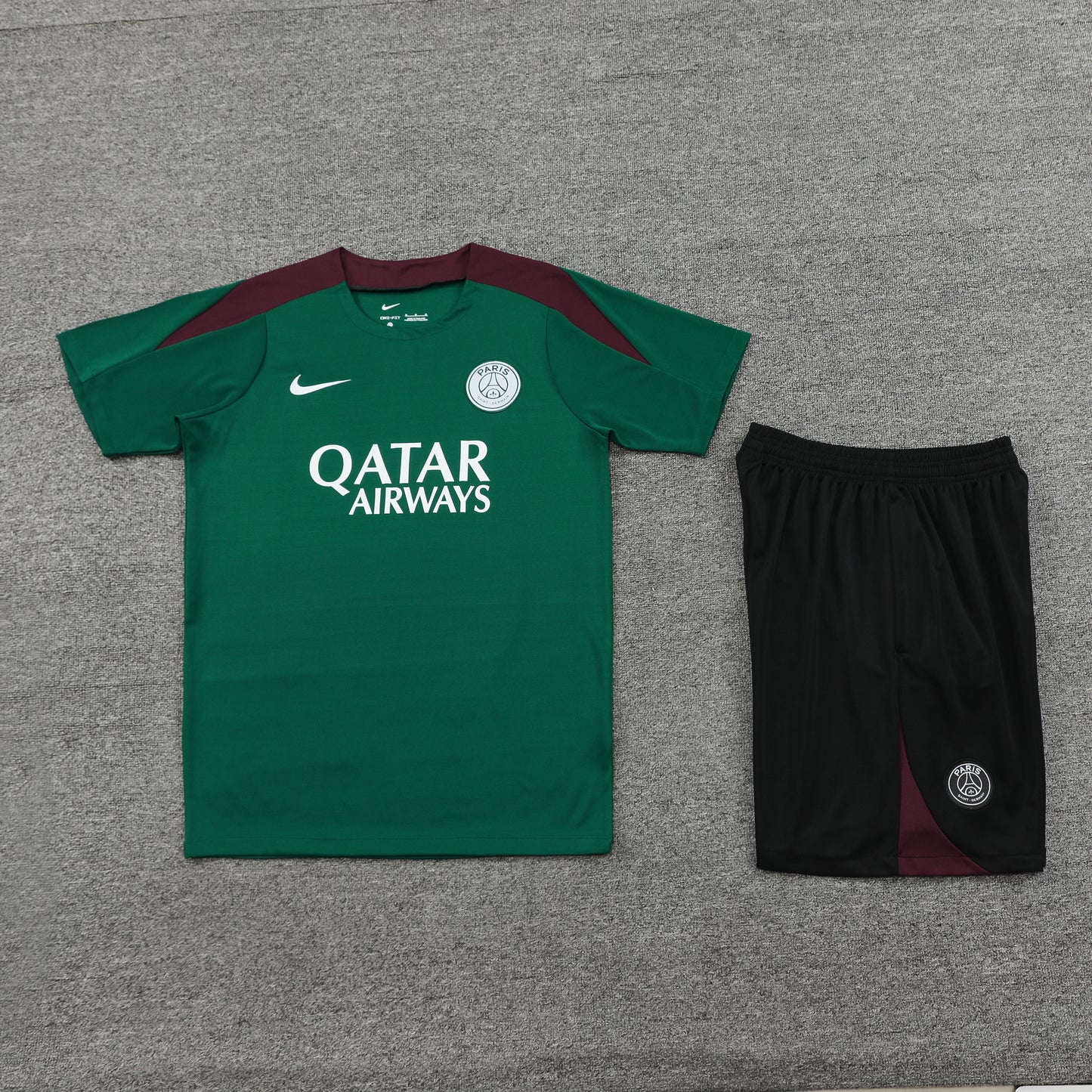PSG Shorts Set-Dark Green and Black