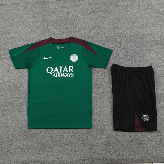 PSG Shorts Set-Dark Green and Black
