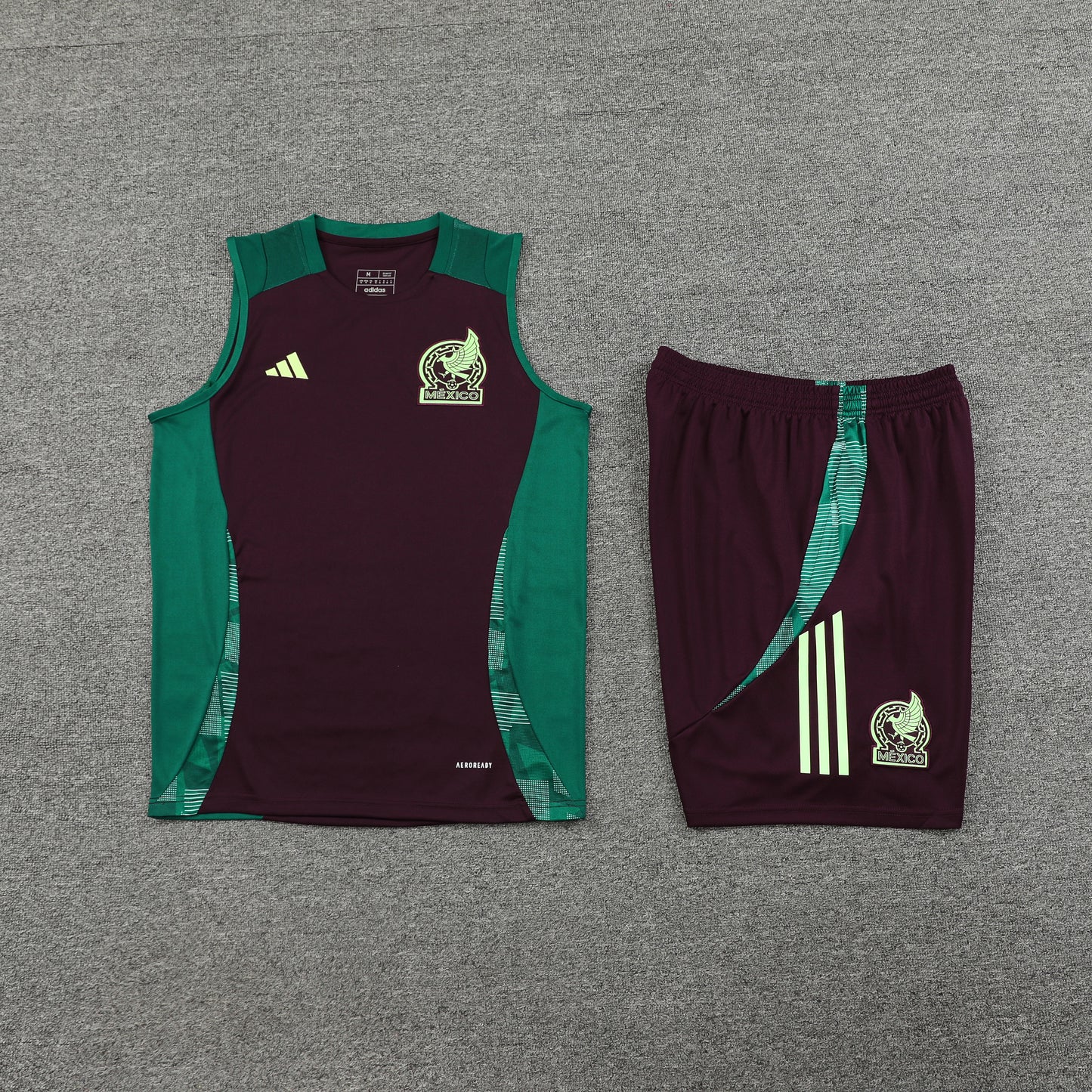 Mexico Vest Set-Brown and Dark Green