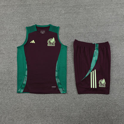 Mexico Vest Set-Brown and Dark Green